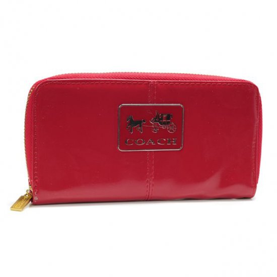 Coach Madison Smooth Large Red Wallets AGZ - Click Image to Close